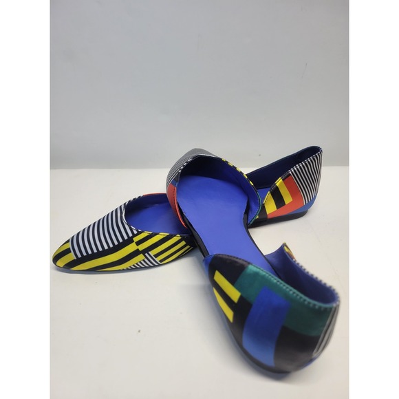 Nine West Shoes - Nine West Women's Geometric Print Pointed Toe D Orsay‎ Flats Size 8